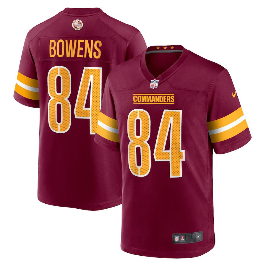 Men Washington Commanders 84 Zion Bowens Nike Burgundy Team Game NFL Jersey